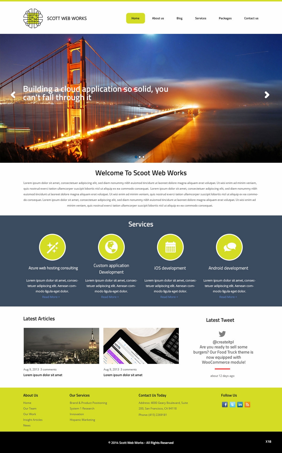 Wordpress Design by pb for Scott Web Works | Design #4878848