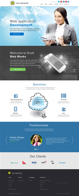 Wordpress Design by OM for Scott Web Works | Design: #4874041