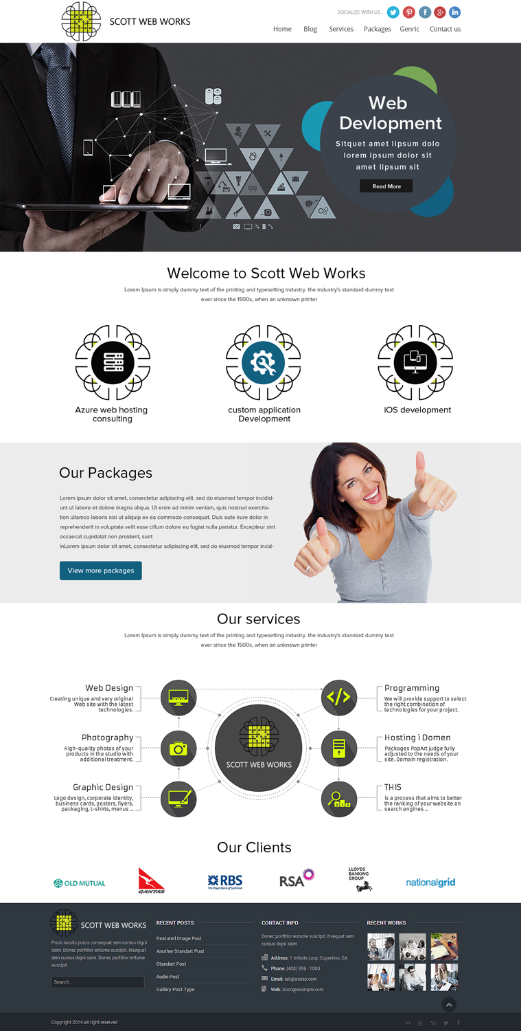 Design Wordpress par OM pour Scott Web Works | Design #4874050