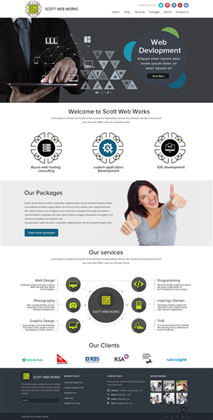 Wordpress Design by OM for Scott Web Works | Design: #4874050