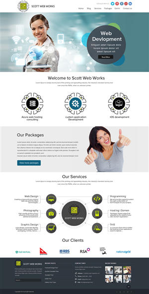 Wordpress Design by OM for Scott Web Works | Design: #4874061