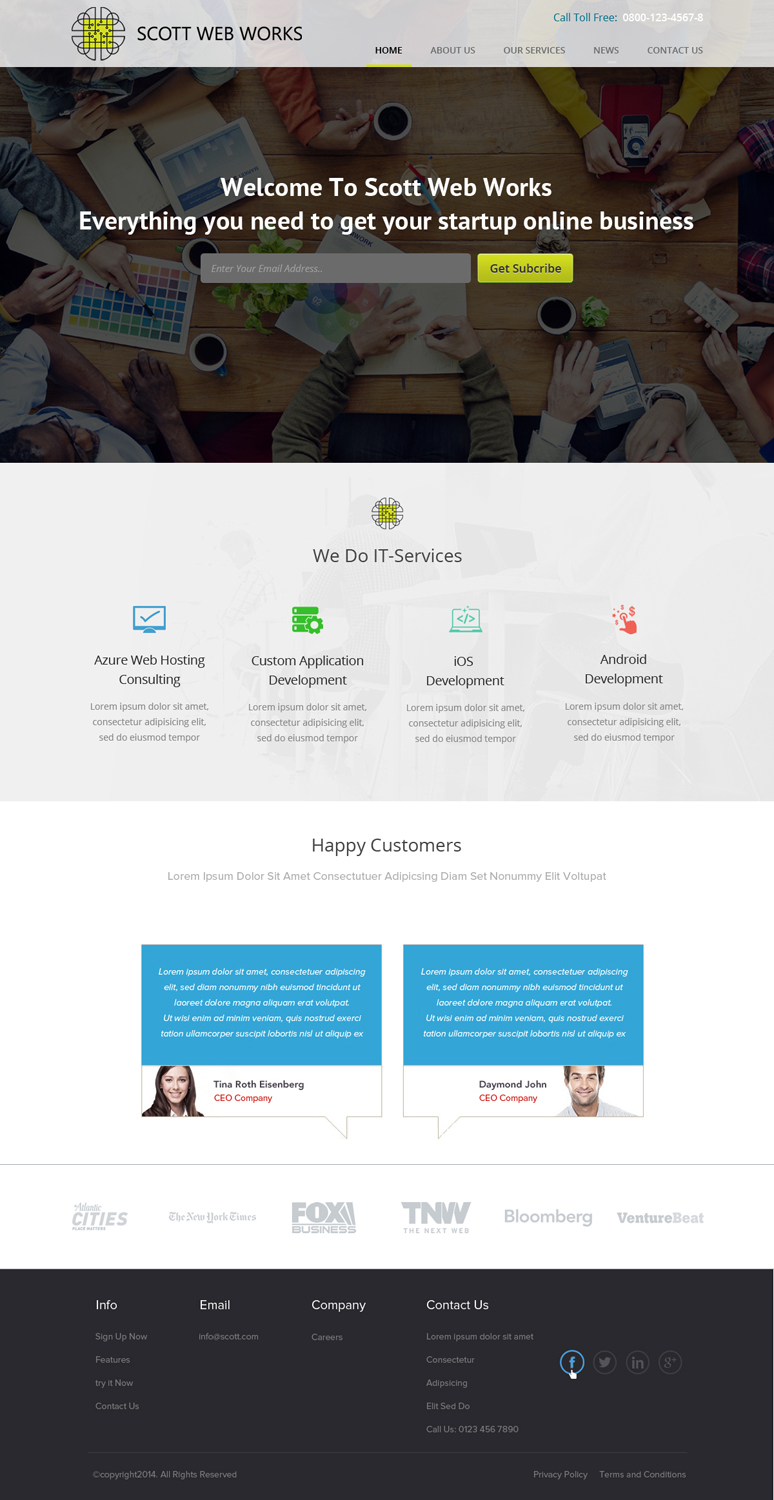 Design Wordpress par OM pour Scott Web Works | Design #4874103