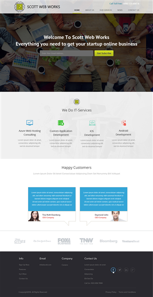 Wordpress Design by OM for Scott Web Works | Design: #4874103