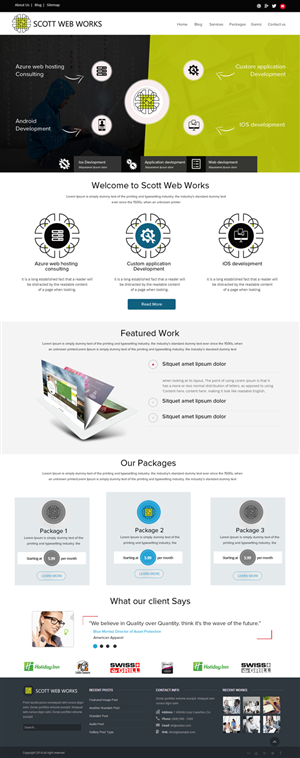 Wordpress Design by OM for Scott Web Works | Design: #4880022