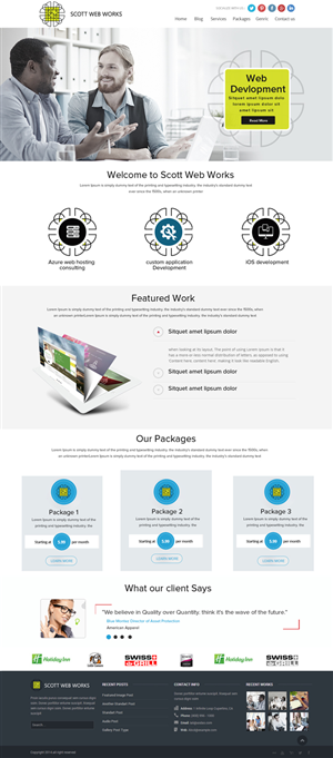 Wordpress Design by OM for Scott Web Works | Design: #4880026