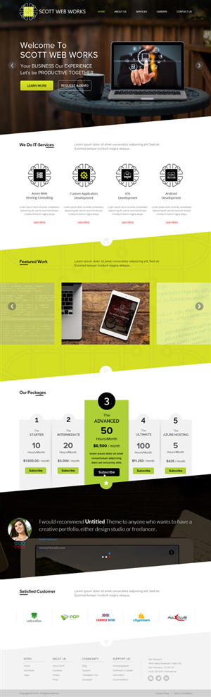 Wordpress Design by OM for Scott Web Works | Design: #4886772