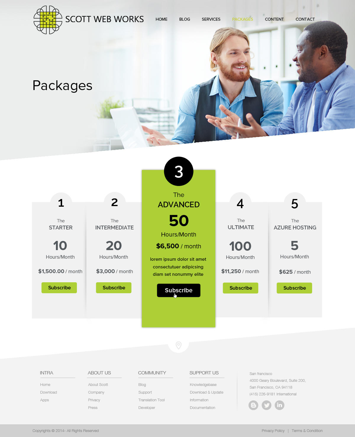 Wordpress Design by OM for Scott Web Works | Design #4935553