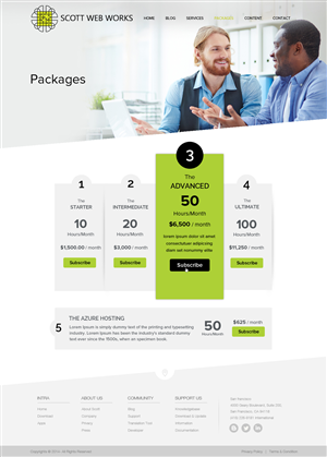 Wordpress Design by OM for Scott Web Works | Design: #4939132