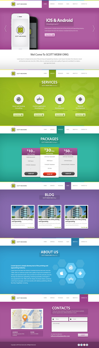 Design Wordpress par Sbss pour Scott Web Works | Design #4865307