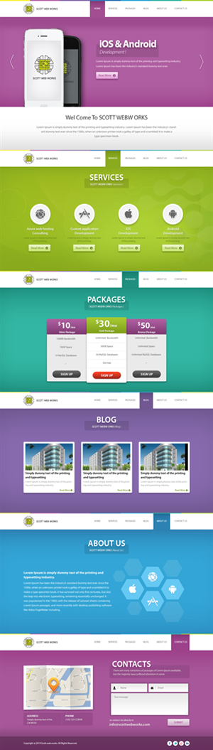 Wordpress Design by Sbss for Scott Web Works | Design: #4865307