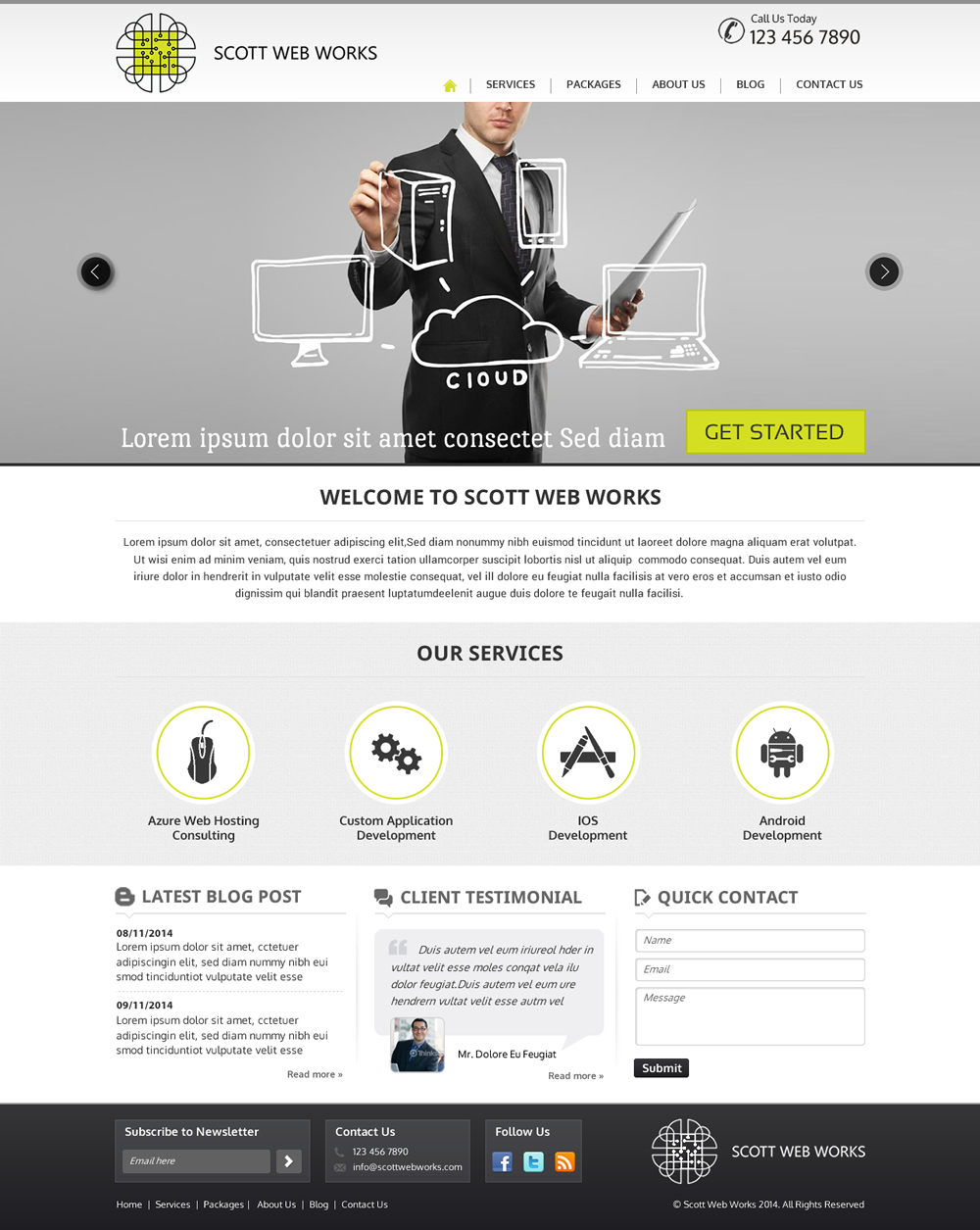Wordpress Design by Sbss for Scott Web Works | Design #4865316