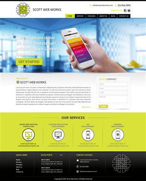 Wordpress Design by Sbss for Scott Web Works | Design: #4865329