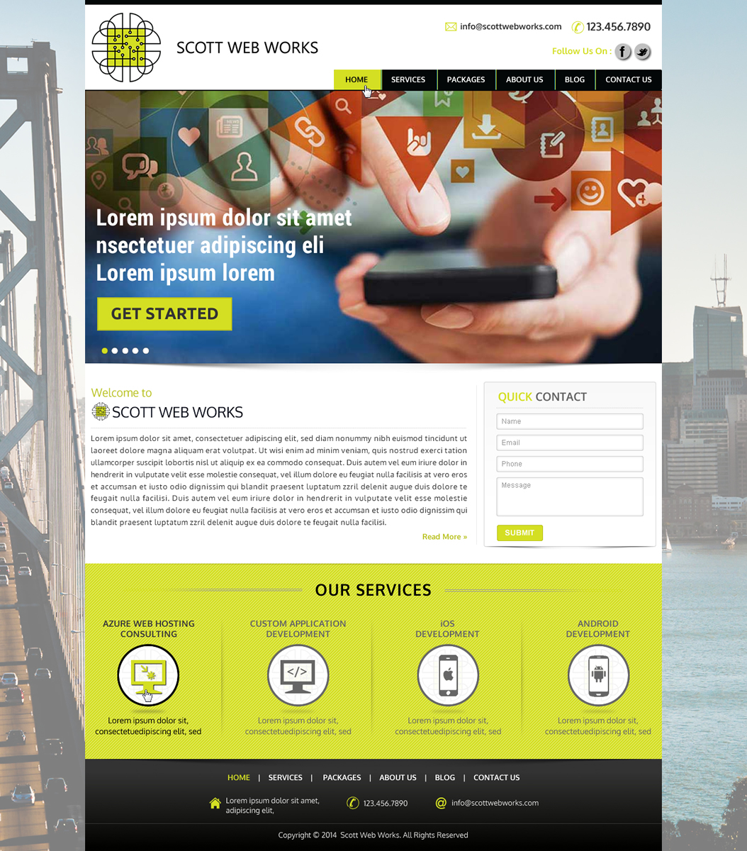 Wordpress Design by Sbss for Scott Web Works | Design #4865340