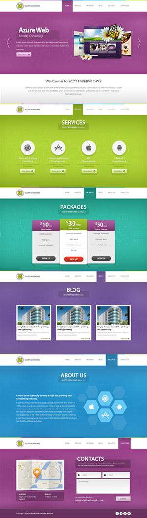 Wordpress Design by Sbss for Scott Web Works | Design: #4872744