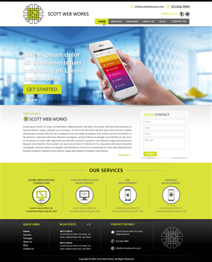 Wordpress Design by Sbss for Scott Web Works | Design: #4872751