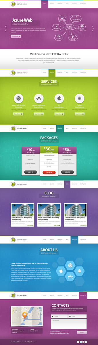 Wordpress Design by Sbss for Scott Web Works | Design #4892619