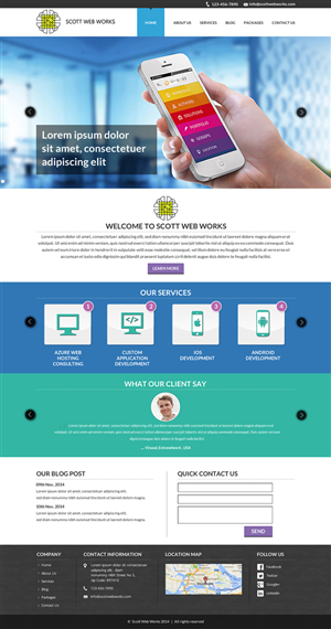 Wordpress Design by Mac Ruskin for Scott Web Works | Design: #4881468