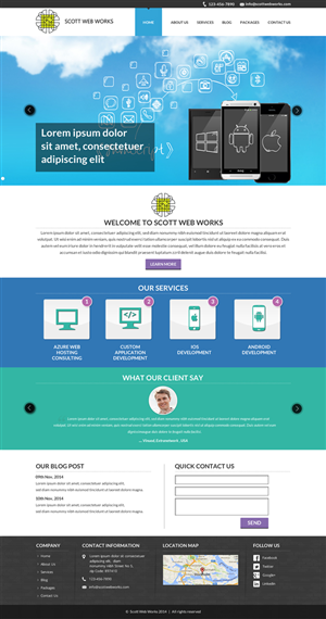Wordpress Design by Mac Ruskin for Scott Web Works | Design: #4881501