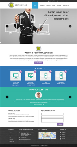 Wordpress Design by Mac Ruskin for Scott Web Works | Design: #4881505