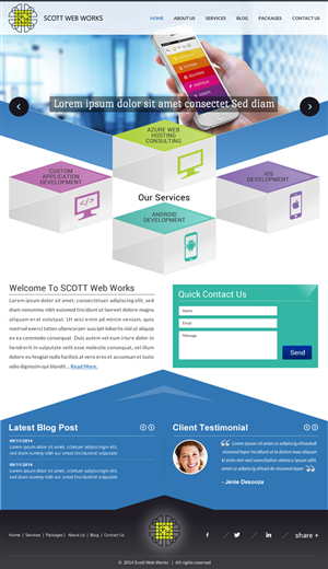 Wordpress Design by Mac Ruskin for Scott Web Works | Design: #4888441