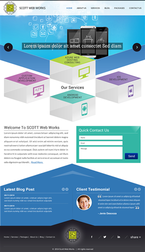 Wordpress Design by Mac Ruskin for Scott Web Works | Design: #4888450