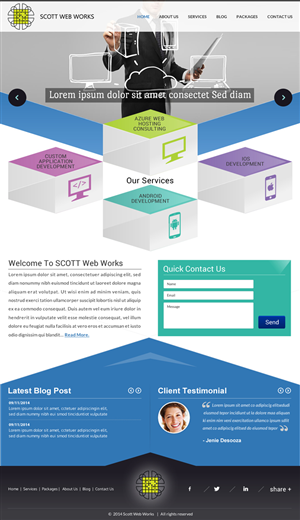 Wordpress Design by Mac Ruskin for Scott Web Works | Design: #4888468