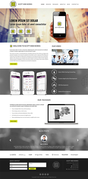 Wordpress Design by Mac Ruskin for Scott Web Works | Design: #4889292