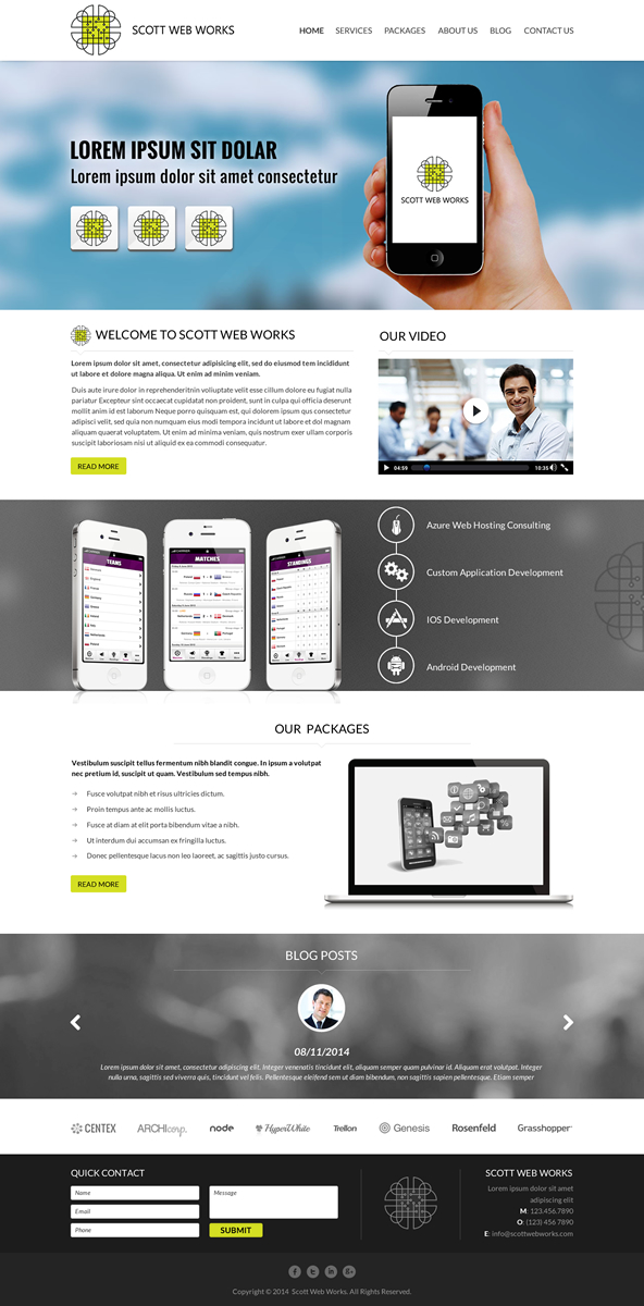 Design Wordpress par Mac Ruskin pour Scott Web Works | Design #4889294