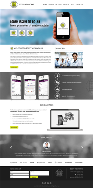 Wordpress Design by Mac Ruskin for Scott Web Works | Design: #4889294