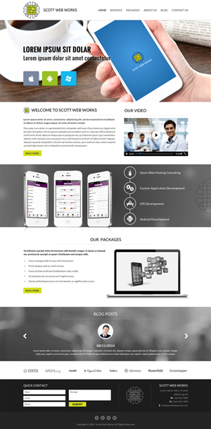 Wordpress Design by Mac Ruskin for Scott Web Works | Design: #4889298