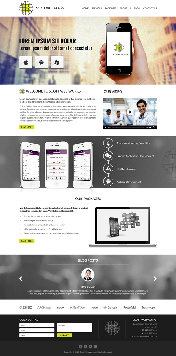 Design Wordpress par Mac Ruskin pour Scott Web Works | Design #4896131