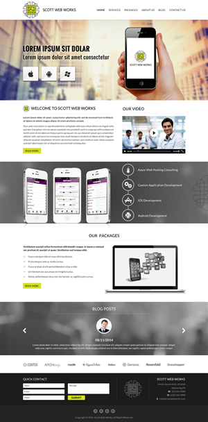 Wordpress Design by Mac Ruskin for Scott Web Works | Design: #4896131