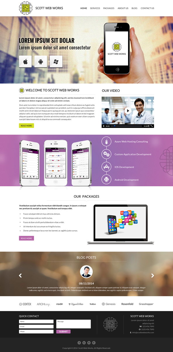 Design Wordpress par Mac Ruskin pour Scott Web Works | Design #4896134