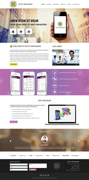 Wordpress Design by Mac Ruskin for Scott Web Works | Design: #4896134