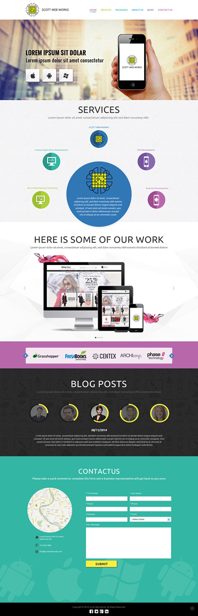 Wordpress Design by Mac Ruskin for Scott Web Works | Design #4896146