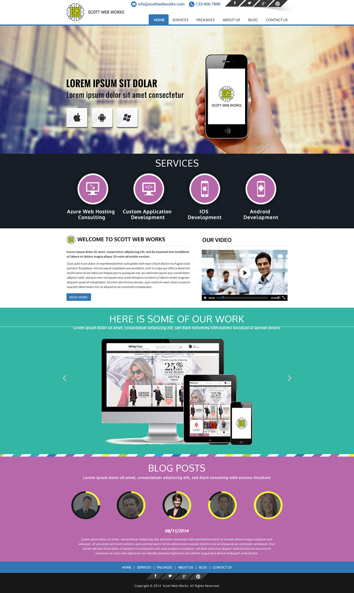 Wordpress Design by Mac Ruskin for Scott Web Works | Design #4906805