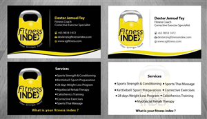 Business Card Design by Sbss for Fitness Index | Design: #1370945