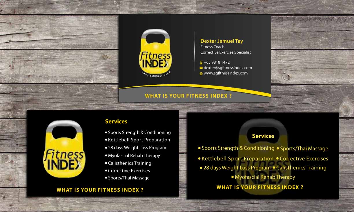 Business Card Design by Sbss for Fitness Index | Design #1370958