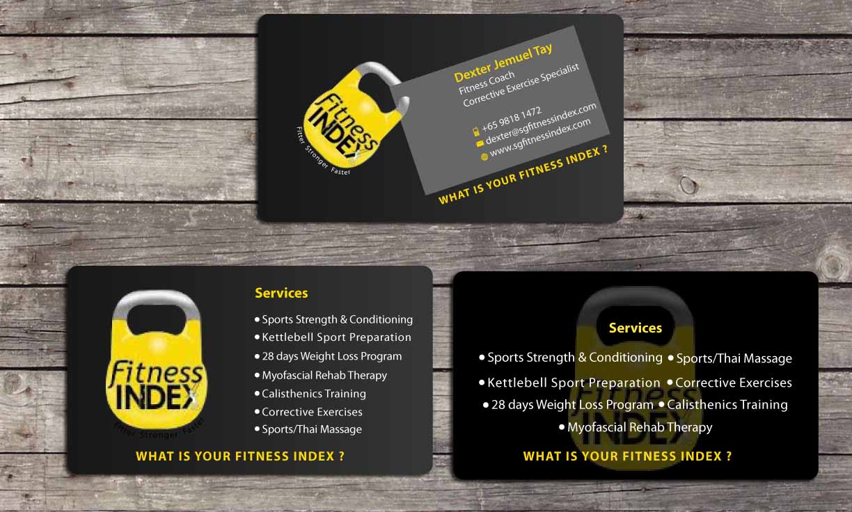 Business Card Design by Sbss for Fitness Index | Design #1371127