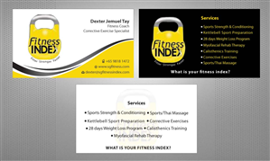 Business Card Design by Sbss for Fitness Index | Design: #1372751