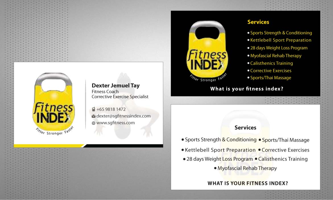 Visitenkarten-Design von Sbss für Fitness Index | Design #1372808
