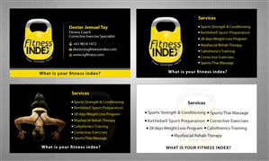 Visitenkarten-Design von Sbss für Fitness Index | Design: #1372813