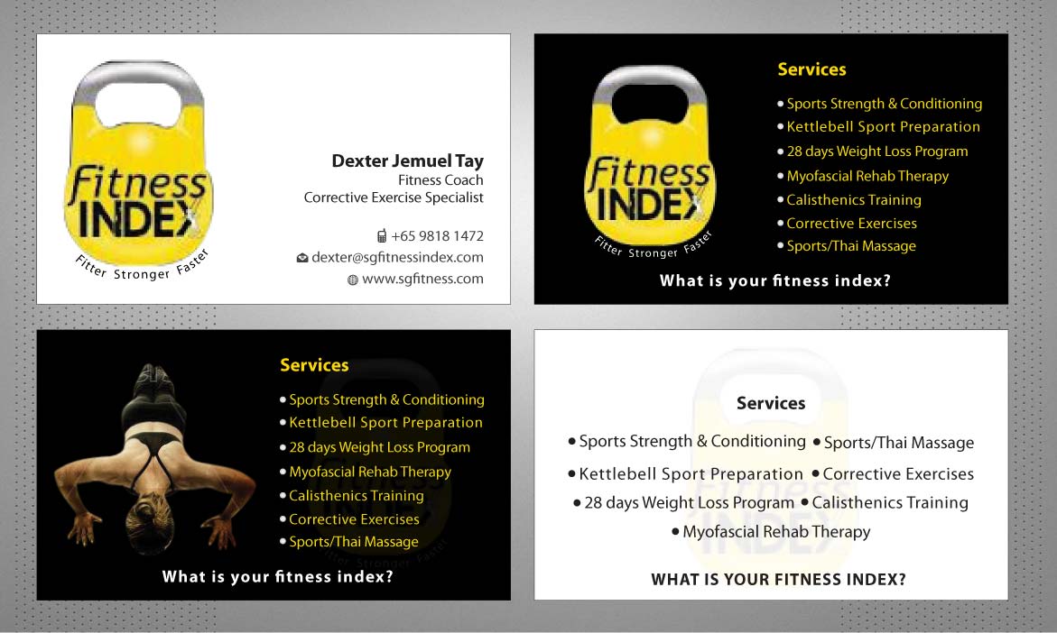 Business Card Design by Sbss for Fitness Index | Design #1372816