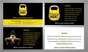 Visitenkarten-Design von Sbss für Fitness Index | Design: #1372857
