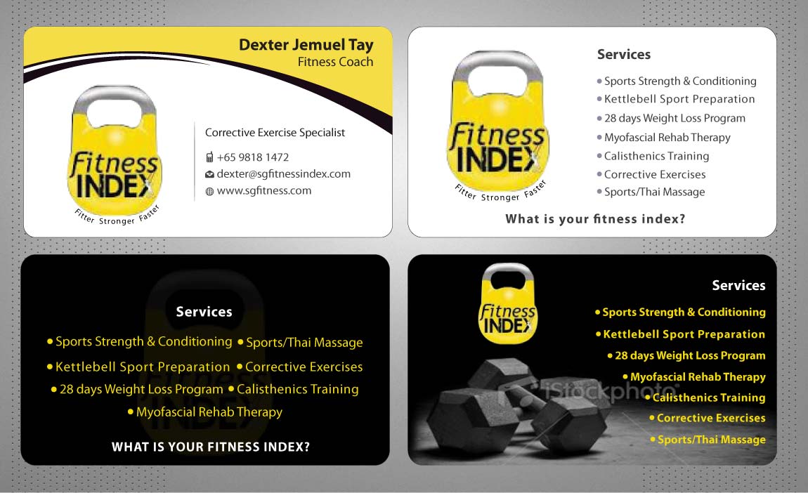 Business Card Design by Sbss for Fitness Index | Design #1372862