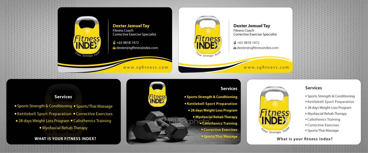 Visitenkarten-Design von Sbss für Fitness Index | Design #1372864
