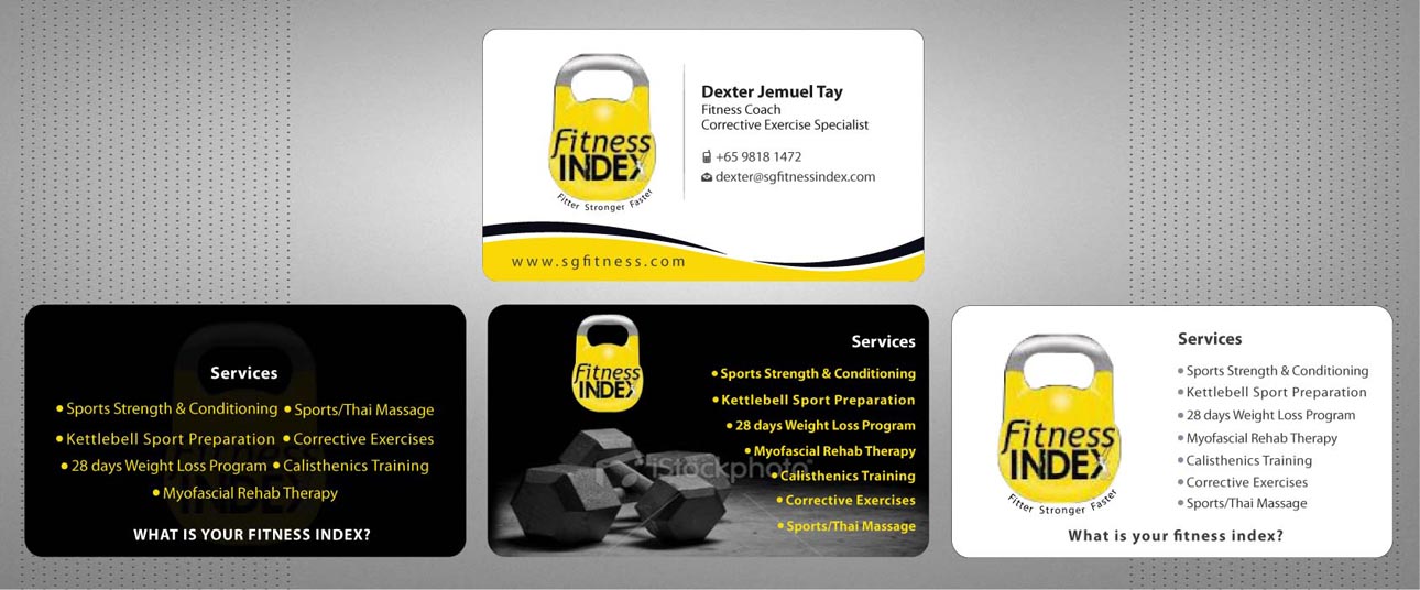Business Card Design by Sbss for Fitness Index | Design #1372866