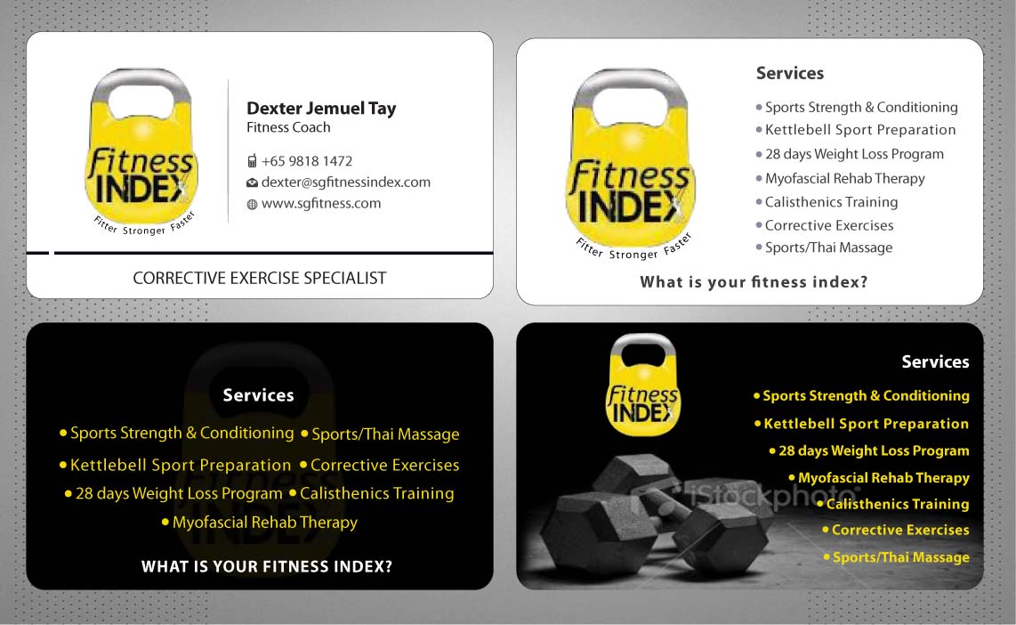 Business Card Design by Sbss for Fitness Index | Design #1372869