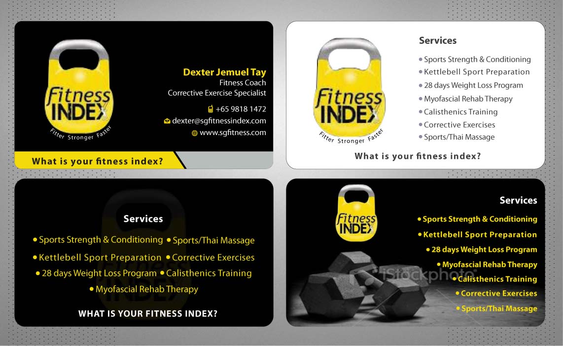 Business Card Design by Sbss for Fitness Index | Design #1372870