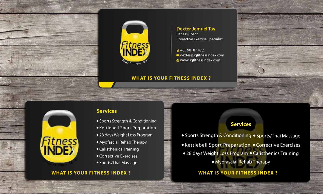 Business Card Design by Sbss for Fitness Index | Design #1374061